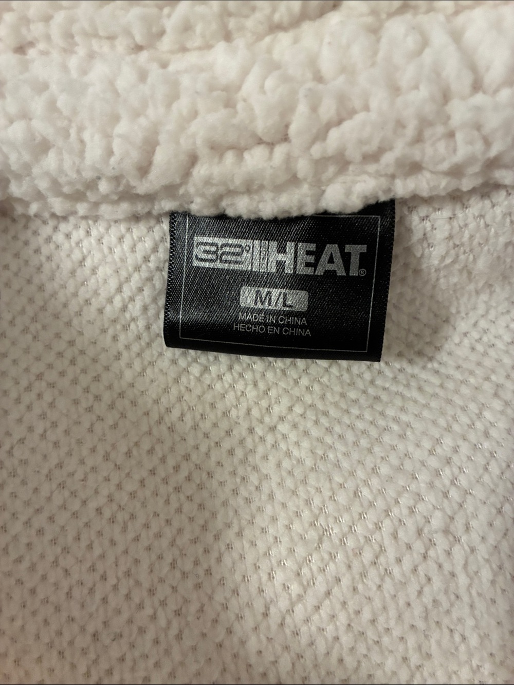 32 Heat Women's Cream Sherpa Shacket Jacket - Cozy Button-Front M/L - Picture 8 of 11